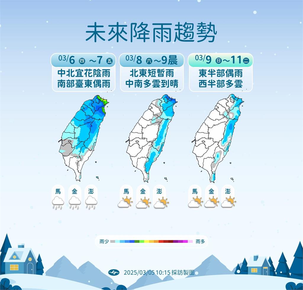 快新聞/入夜還有一波水氣!雨下到「這天」 大陸冷氣團明襲台「最冷時間點曝」