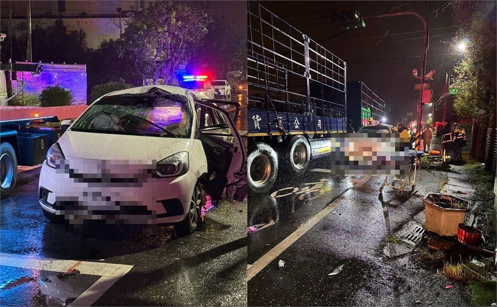快新聞/宜蘭五結深夜重大車禍!與聯結車碰撞 小客車3死2傷