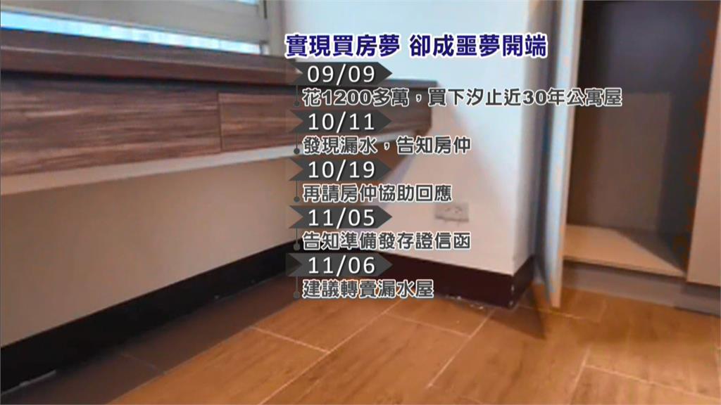 剛交屋遇大雨「大漏水」 買方控房仲消極、建議轉賣