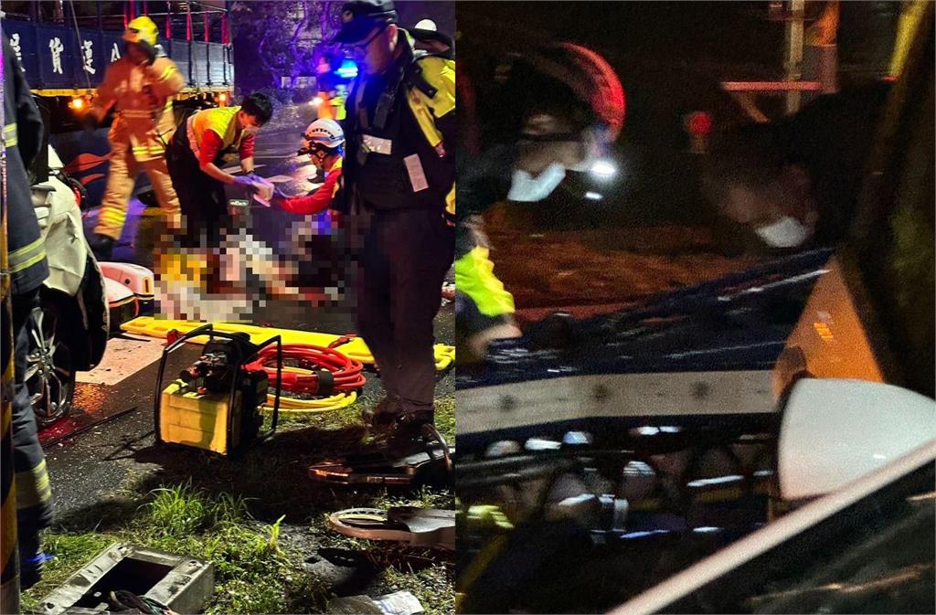 快新聞/宜蘭五結深夜重大車禍!與聯結車碰撞 小客車3死2傷
