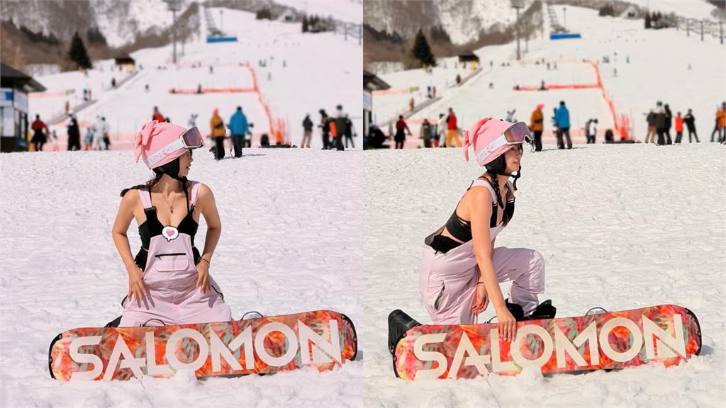 阿喜雪地脫了炸出「超兇身材」遭轟丟人現眼！本人403字反擊：不喜歡滑走即可