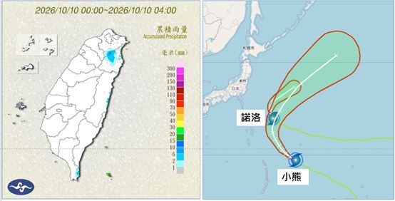 國慶雙颱最新動向！諾洛、小熊路徑大迴轉　是否影響台灣一次看