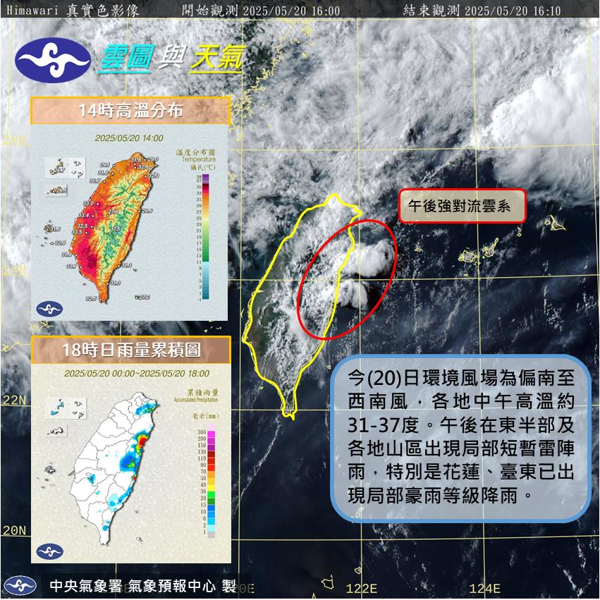好天氣沒了!林嘉愷曝光「週末降雨機率」全台4地區高溫狂破36度