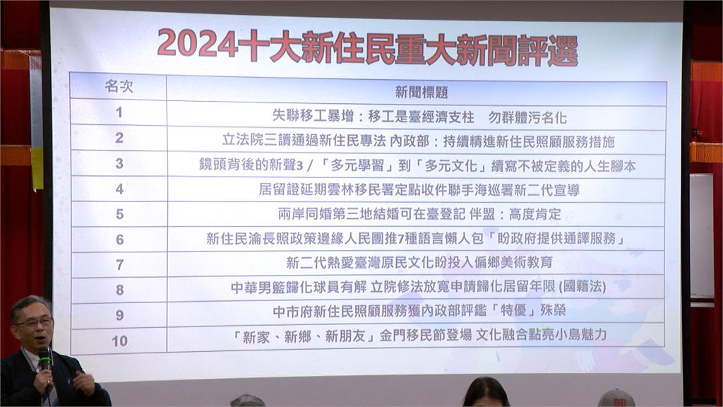 新住民十大新聞出爐　盼大眾勿污名化接納與認同