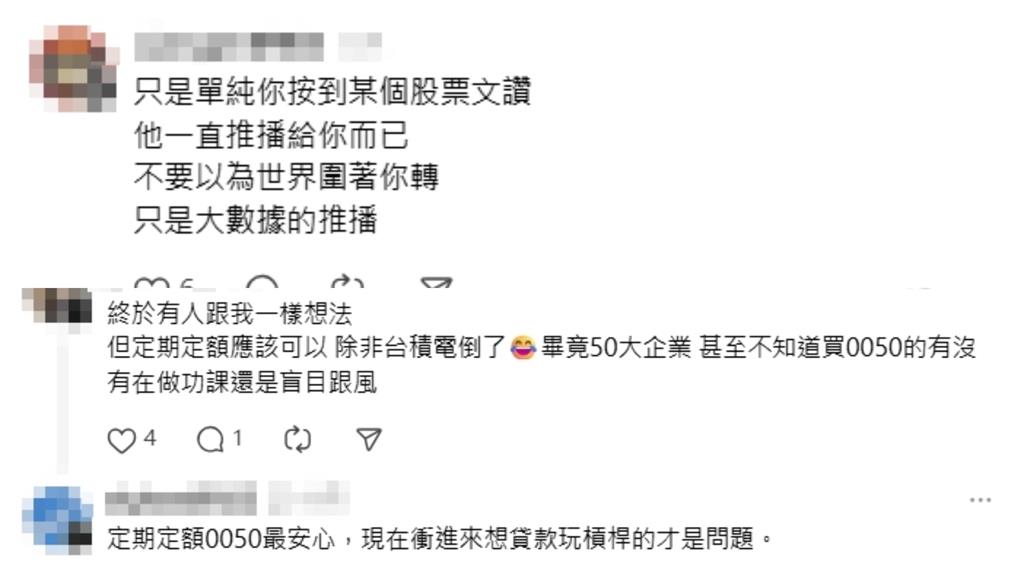 社群驚見一票人「貸款買0050」網憂會出事…部落客揭1關鍵：撐得住嗎？