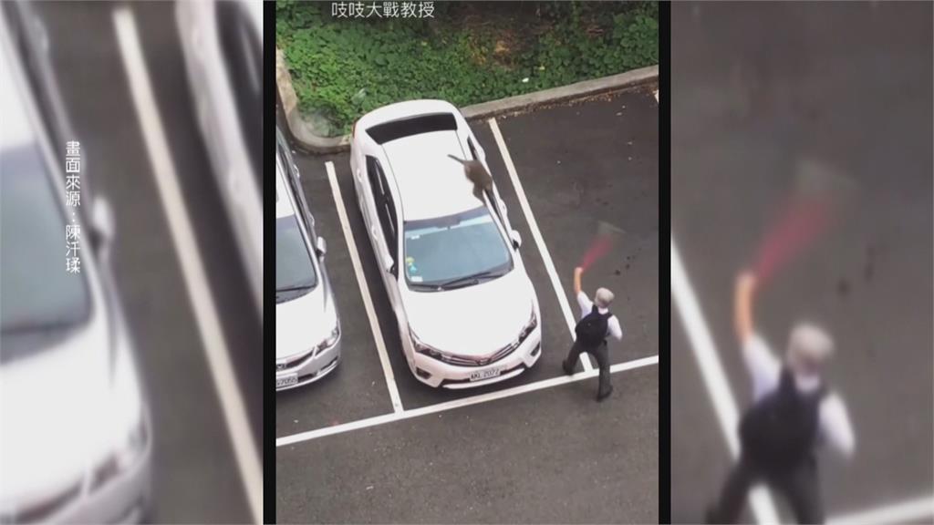 掃把當長刀揮舞力退猴群　「中山呂布」演講海報掀熱議