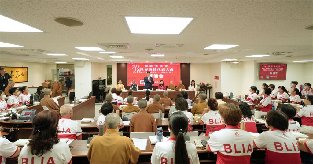 蔣萬安率團隊現身佛光山台北道場 關切國際佛光會世界大會籌備情況