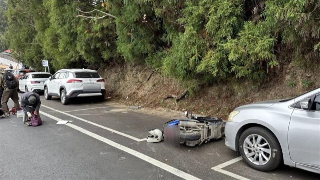 清境山區疑為搶車位「違規迴轉」　老夫妻騎機車挨撞1死.1重傷