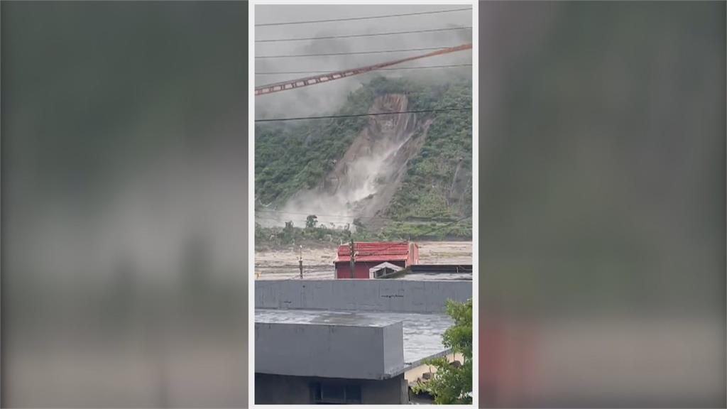 「尼莎」颱風豪大雨引土石流　台7甲線山坡大規模坍方