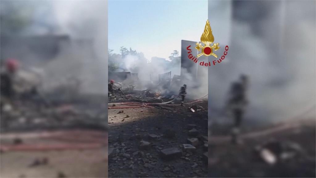氣體外洩!羅馬加油站爆炸36人傷 運動中心遭整棟炸毀