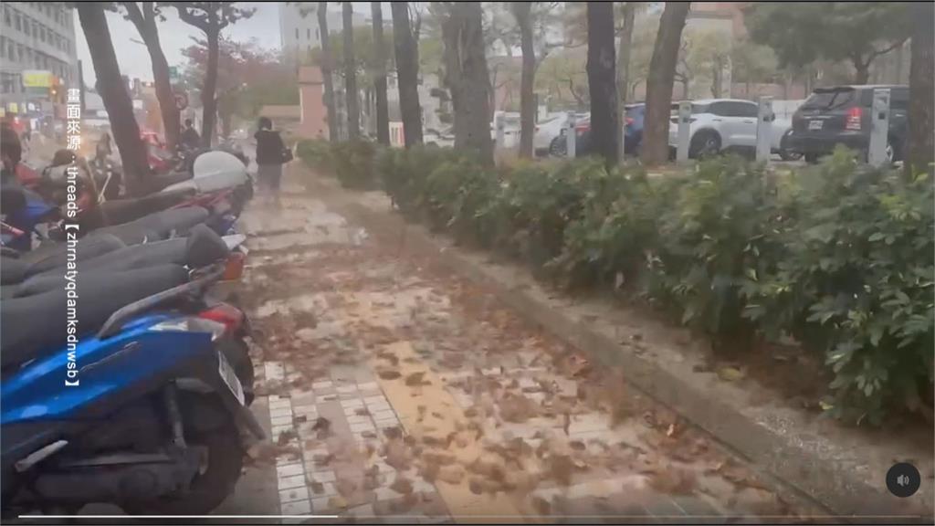 週二傍晚台南颳9級強陣風 關子嶺累積雨量達70mm