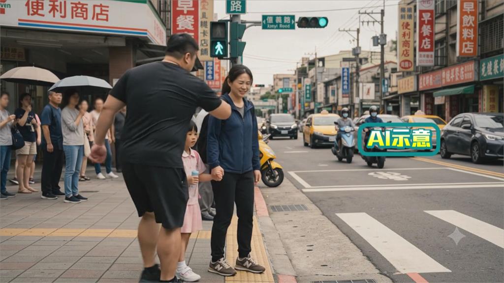 嚇瘋！　高雄左營母接送小孩走人行道　遭陌生男子重擊手臂