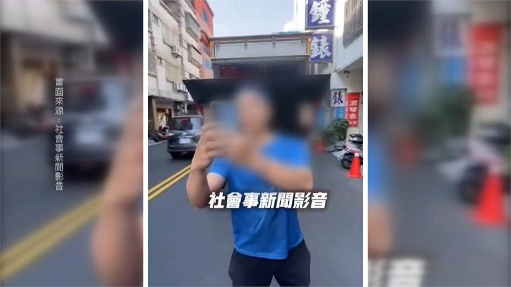 不滿物流車違停！台中騎士怒嗆駕駛　雙方大街爆口角