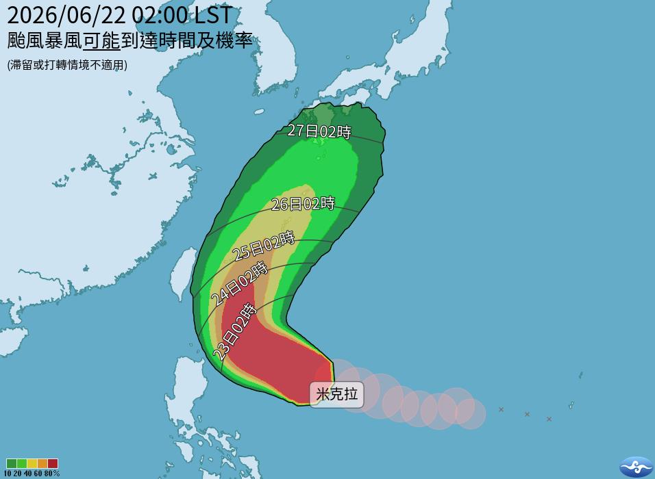 颱風假機率增加？中颱「米克拉」巨大混沌球急轉彎⋯暴風侵襲率曝光