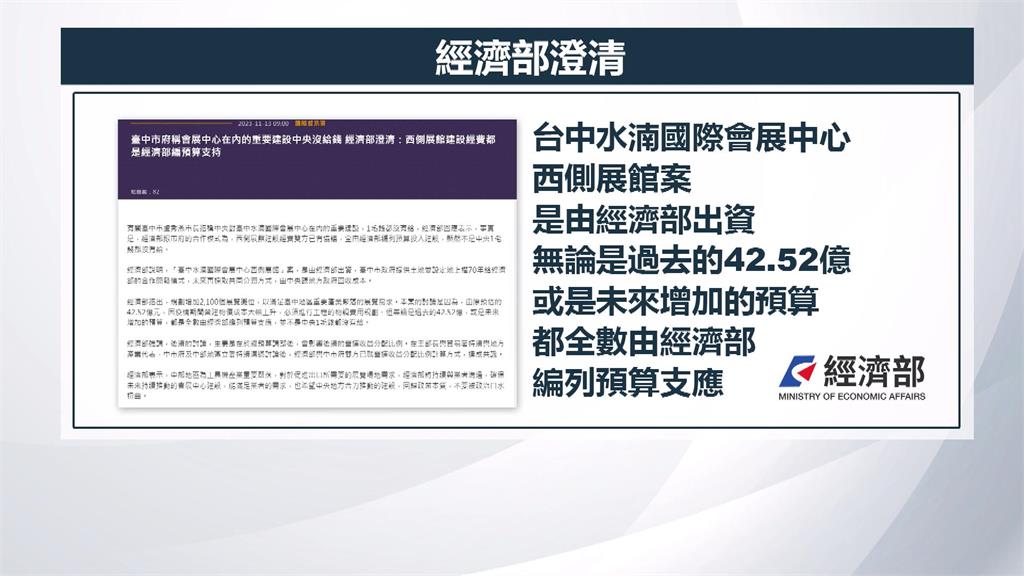 盧秀燕怒批中央「台中3大建設自己出錢」　經濟部火速發聲明澄清