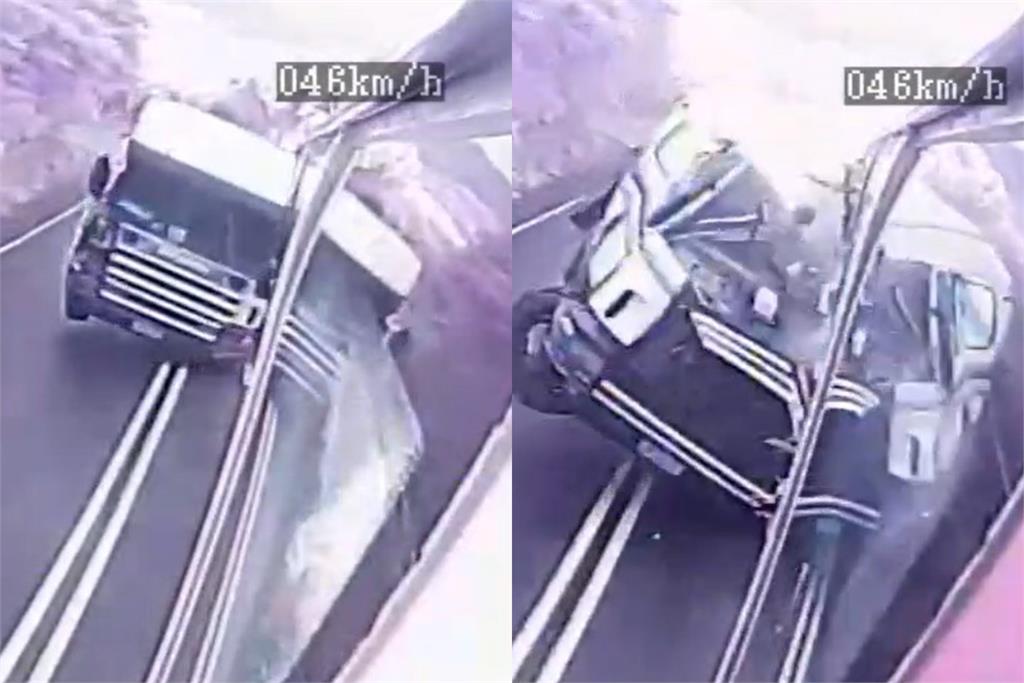 國光號「第一視角曝光」!砂石車高速傾斜「鋼條全噴出」直衝公車駕駛座