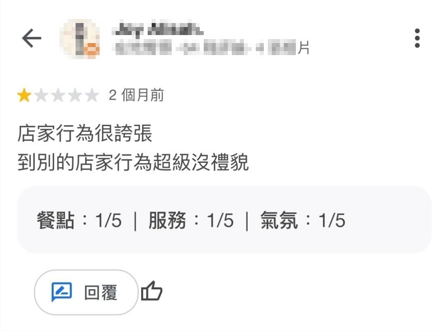 女部落客要店家「請65元飲料當謝禮」!遭拒後怒留1星...老闆批:霸凌