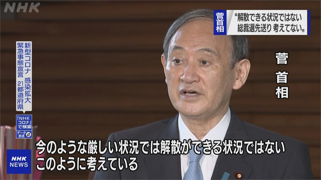 菅義偉否認提早解散國會 日本眾議院10/17改選「首次做滿任期才舉行國會大選」