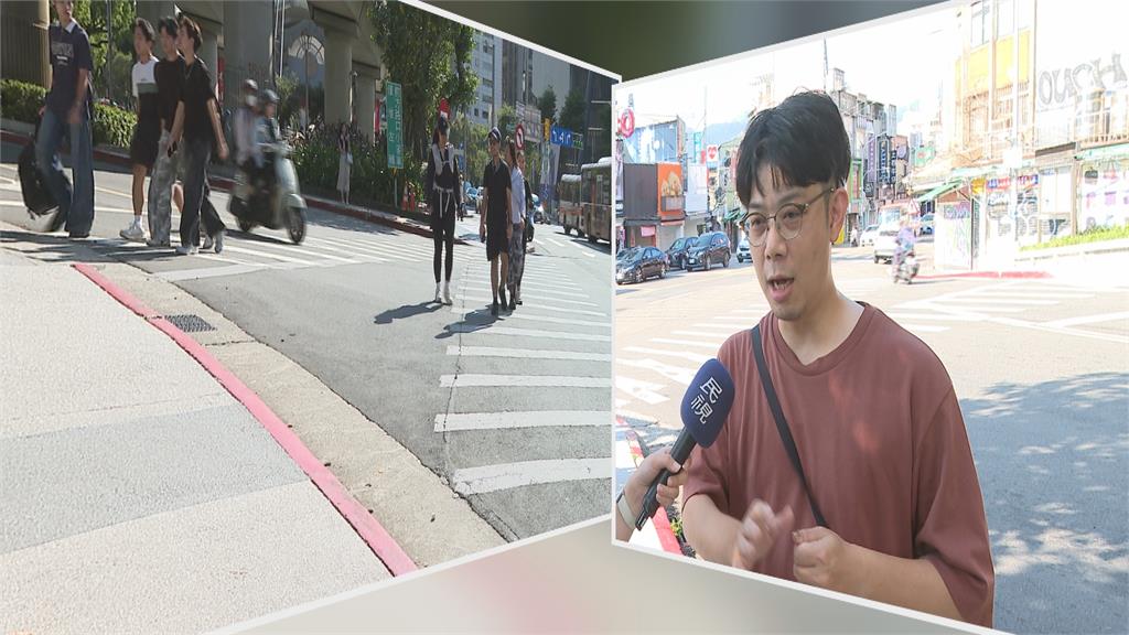行人陷阱?士林夜市旁行穿線「有殘影」 專家:市府驗收很友善