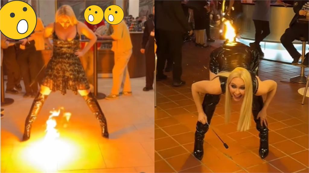 超兇網紅街頭「猛吞火球」太炸裂　秒彎腰「狂噴超巨烈焰」吸124萬人圍觀！