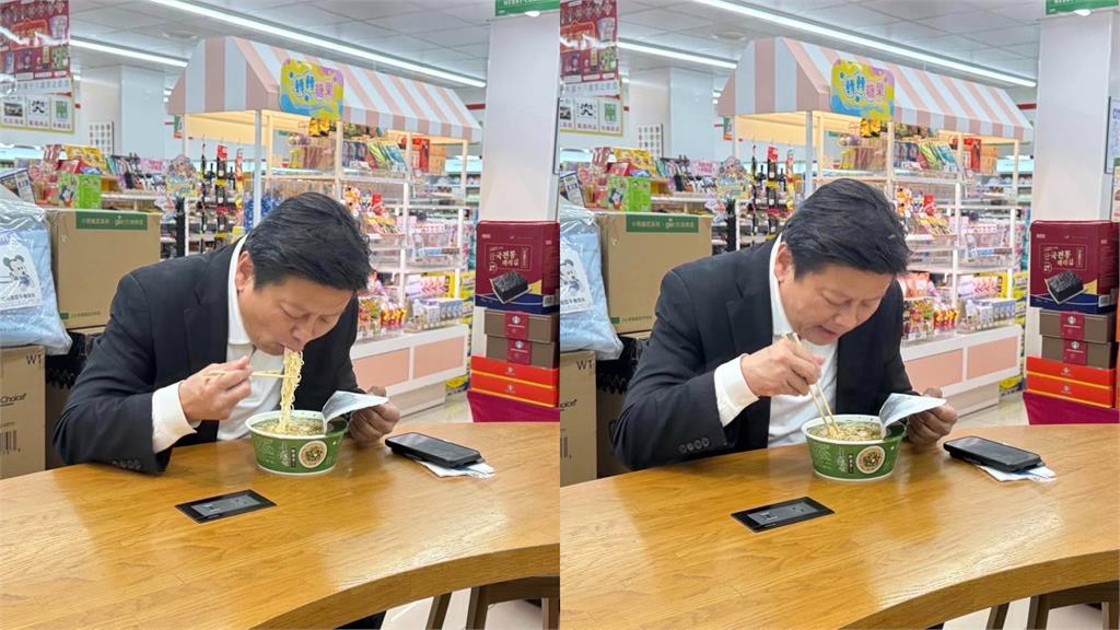 傅崐萁超商低頭吃泡麵遭拍!稱「不是富爸爸」網揪這畫面出包:演技0分