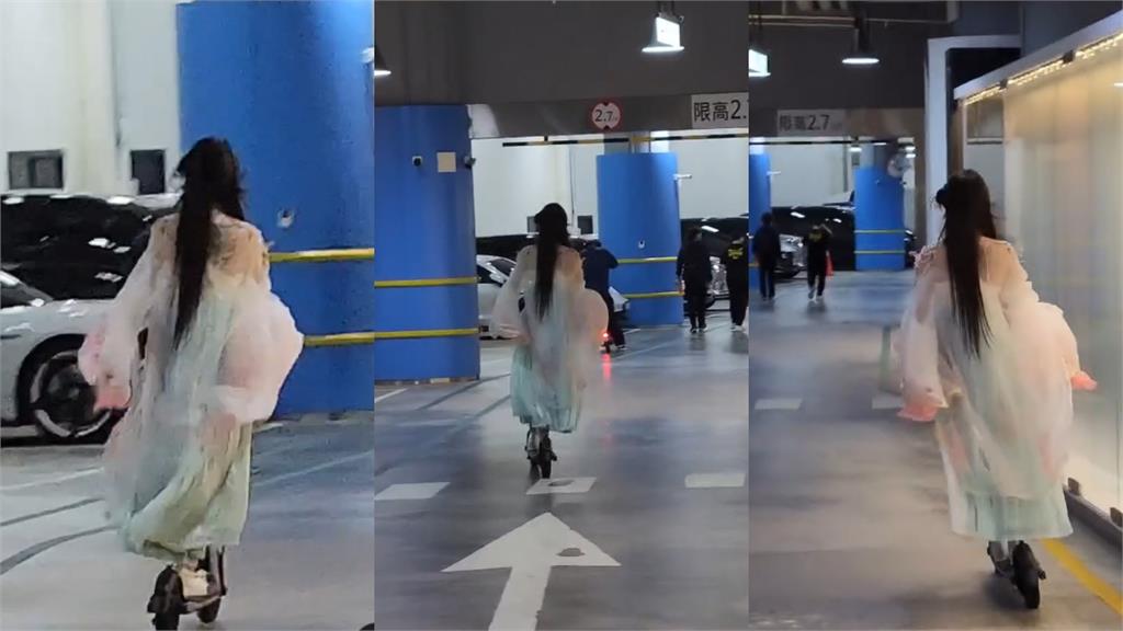 停車場正妹「戰袍大透明」駕車蛇行狂飆!本尊竟是李珠珢…畫面粉驚:被嚇到