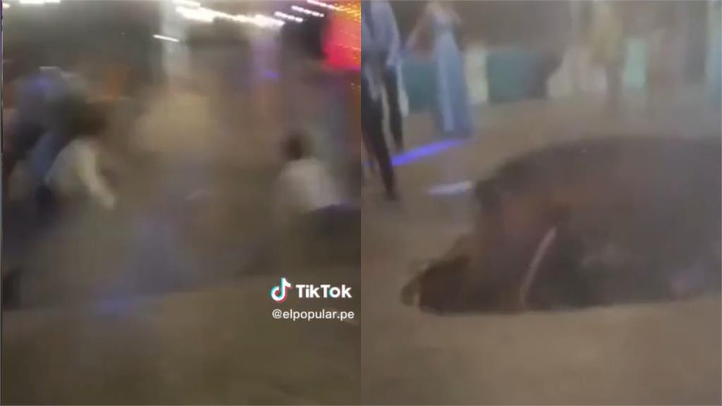 高中舞會場地無預警塌陷!恐怖天坑「1秒狂吞25人」驚險畫面曝光