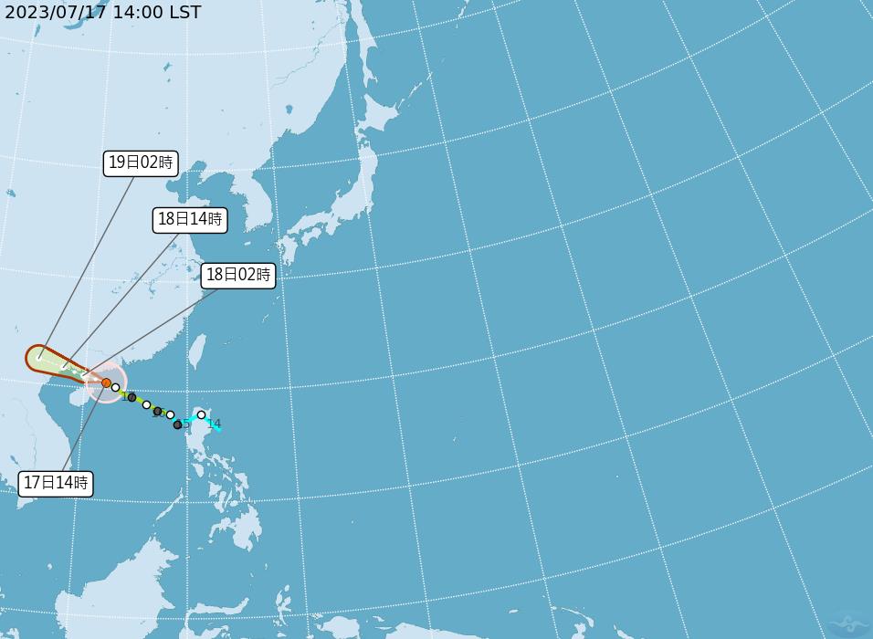 快新聞/泰利颱風轉中颱!17縣市豪大雨特報 6縣市防大雷雨來襲