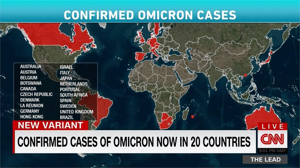魔王級Omicron快速擴散　全球20國淪陷　官員與專家斷言：遲早入侵美國