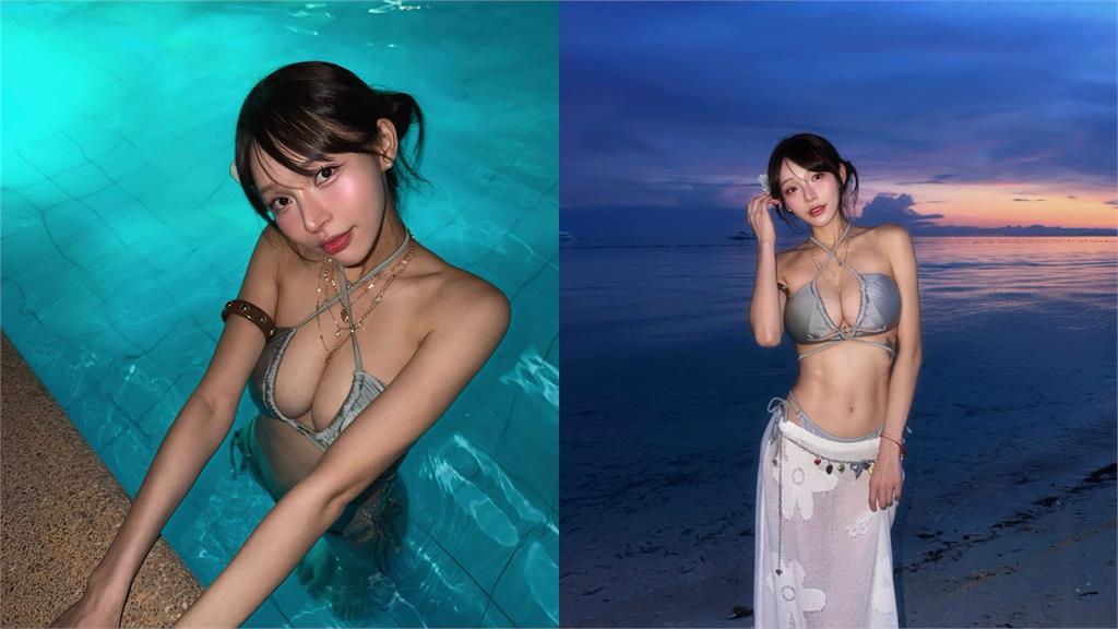 林襄海邊大尺度解放!透視薄紗炸出「超兇白麻糬」網看暈:完美比例…