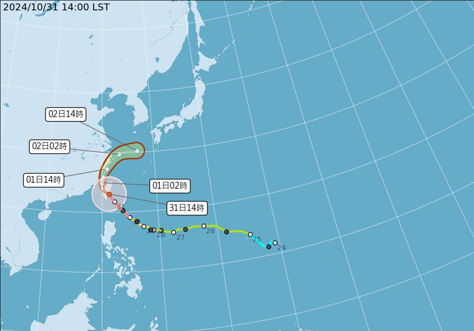 強颱康芮登陸恐更強？鄭明典PO圖「出現近岸增強」現象：對流明顯組織