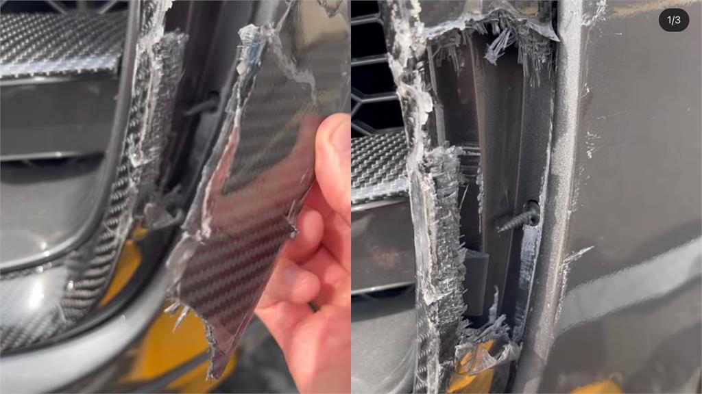 保時捷被撞出1大洞!王陽明車禍遭肇事逃逸 氣炸飆髒話:就是有這種人