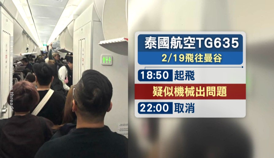 過年出國變噩夢!  泰航疑機械故障 300多名遊客遭丟包