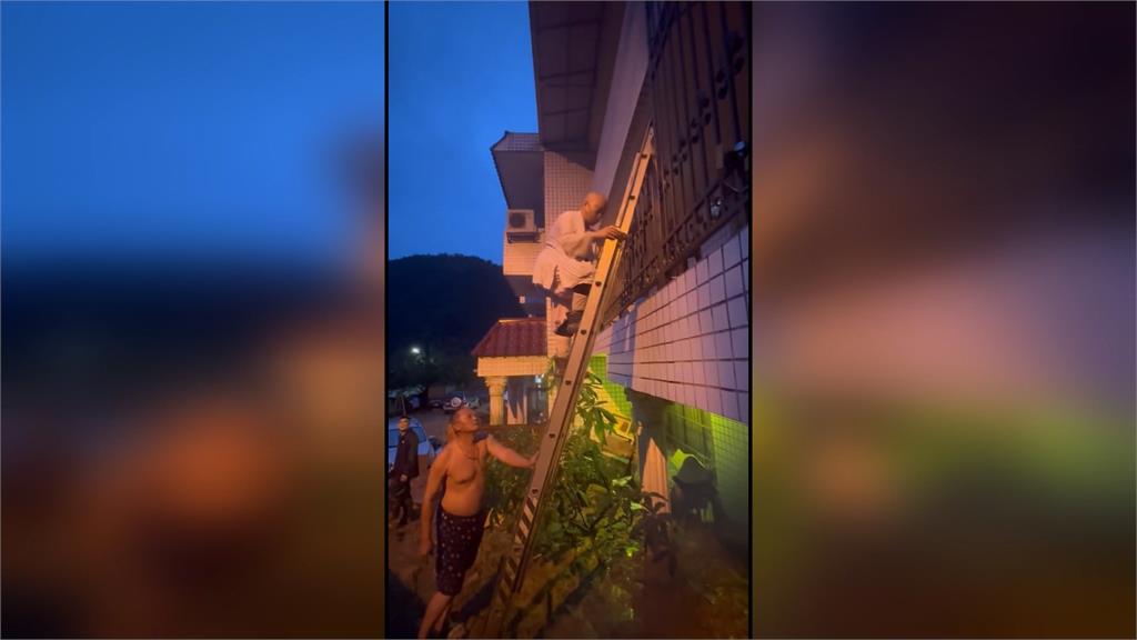 驚險！南投暴雨釀土石流　大量泥石沖進3戶民宅