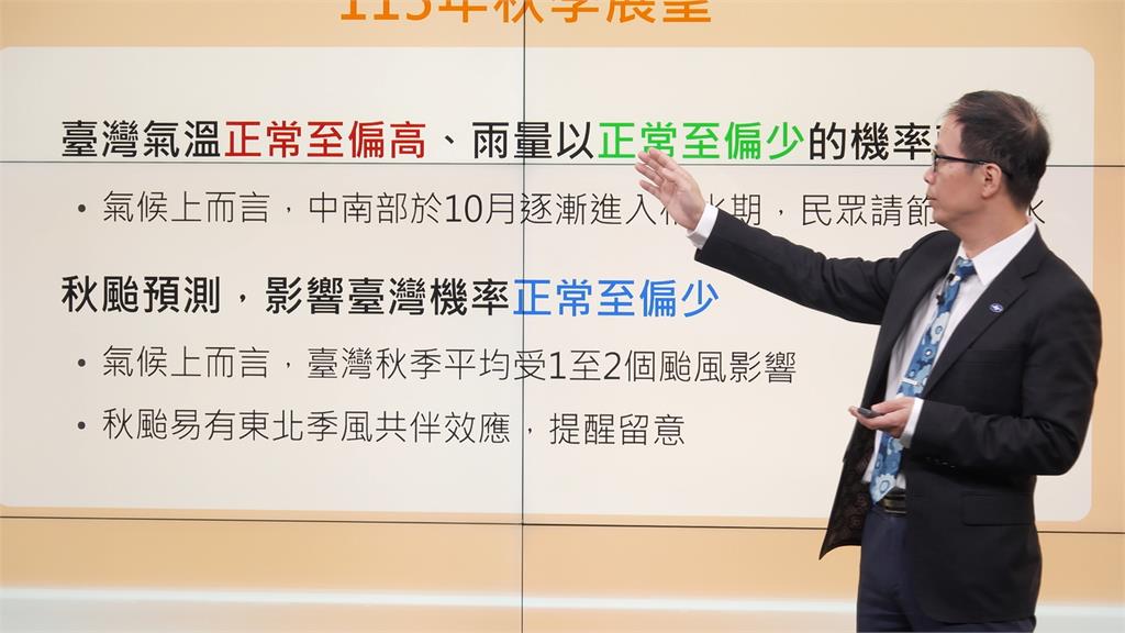 週五起南部雨勢漸減　氣象署：秋季雨量正常偏少