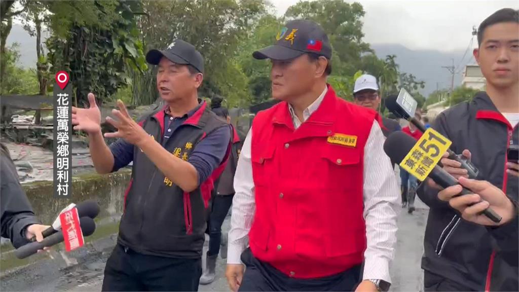 季連成重返花蓮視察明利村 要求涵管便道10天內通車