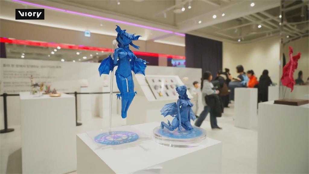 南韓首爾摺紙藝術節 天使、飛馬栩栩如生