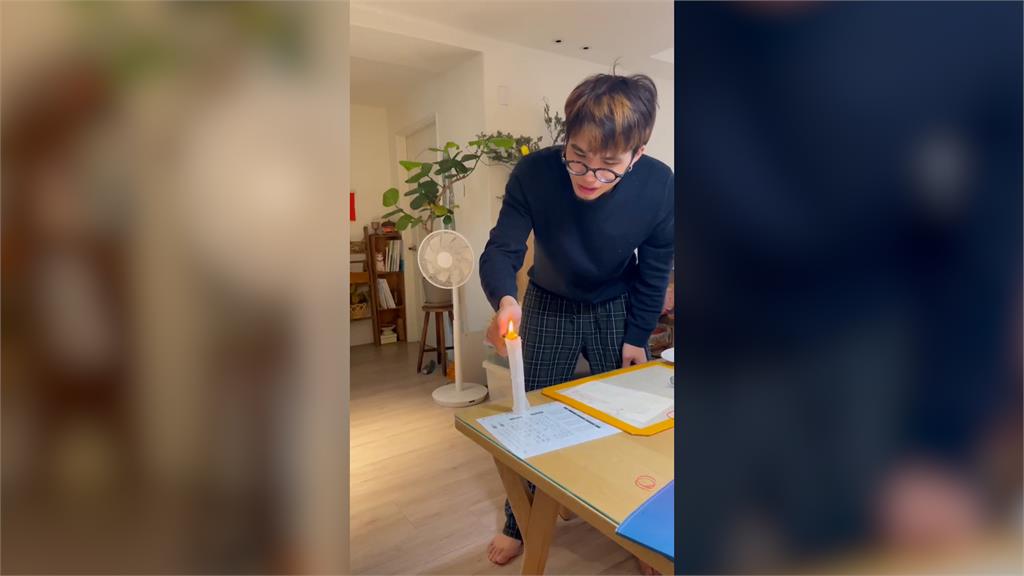 女兒在家玩「茶包天燈」實驗 成功飛天準備接住下秒神反轉