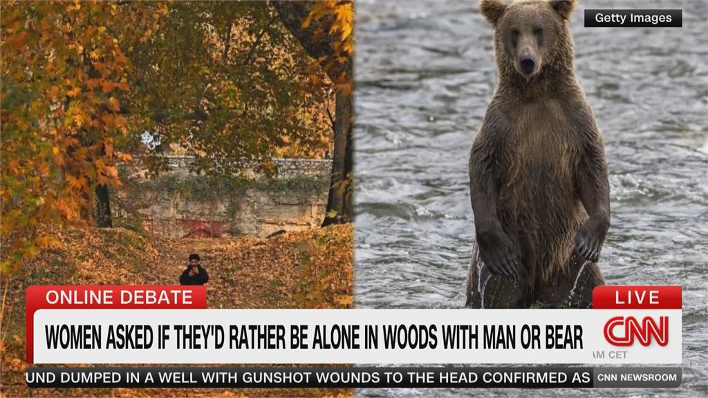 在森林遇到「熊與男人」選誰？　逾八成女寧願選熊
