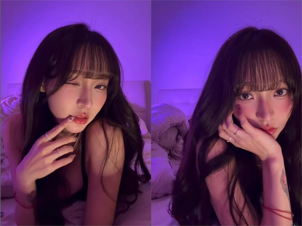 林襄趴床上「透膚黑絲」放送長腿 11秒絕頂視角流出網看暈:要我怎麼睡!