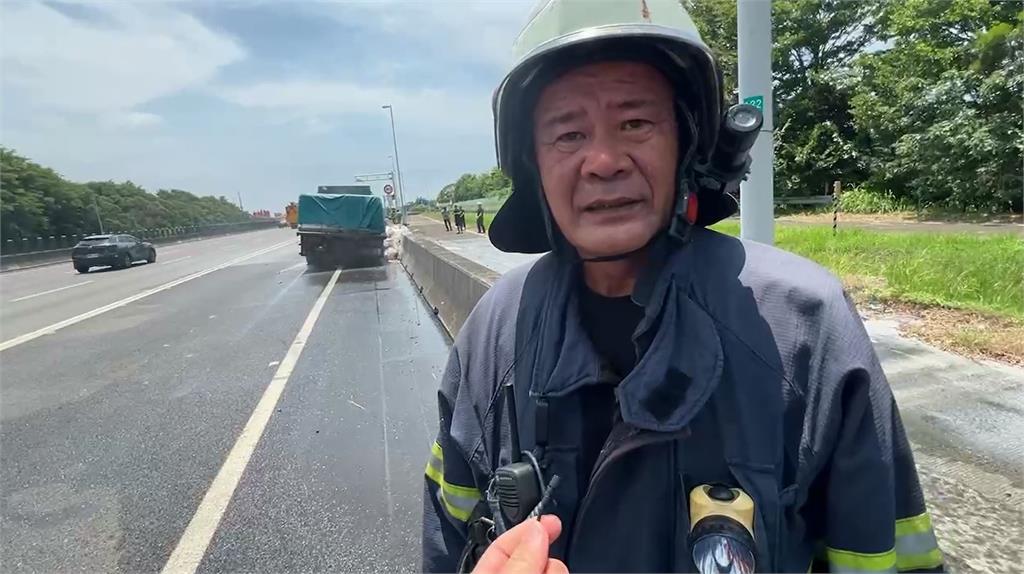 快新聞/嚇!國3苗栗大山段火燒車 「油漆原料助燃」黑煙直竄天際