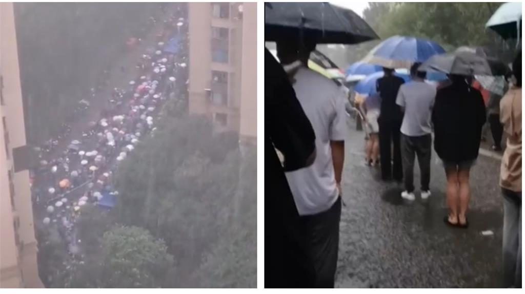 中國成都封城變「全城罰站」！系統癱瘓民眾「雨中加冷筍」驚人畫面曝