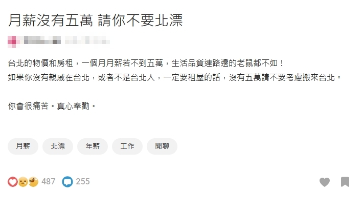 月薪沒50K別北漂!妹子苦嘆「連路邊老鼠都不如」過來人曝真實慘狀全說了