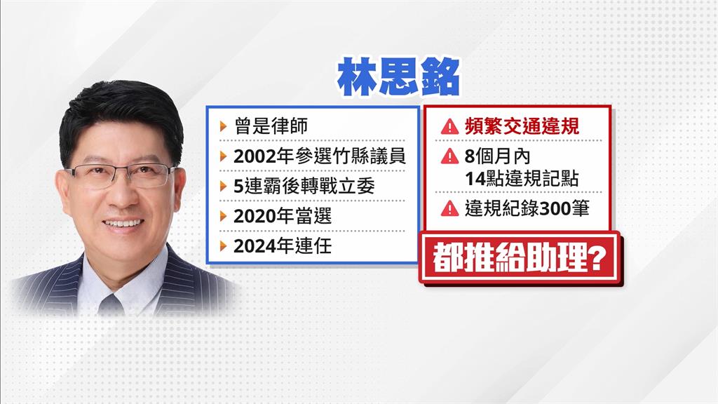 時力批林思銘是「交通違規累犯」疑似涉及無照駕駛 林回應全指向「他」