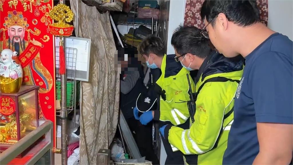 慶生驚魂！男酒後爬鋁梯踩空受困 消防員強拉助脫困