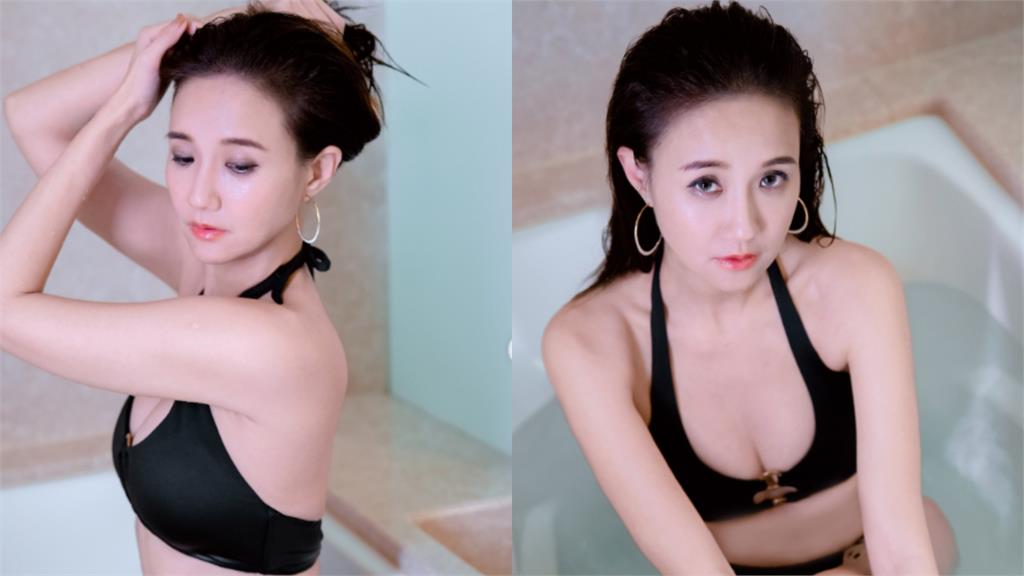 48歲何妤玟「暗黑布料全濕」魅惑值Max!中路挖空「超兇猛料」險溢出