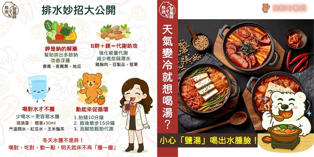 營養師提醒冬日湯品竟藏「水腫陷阱」　分享4大妙招還你清爽好氣色！