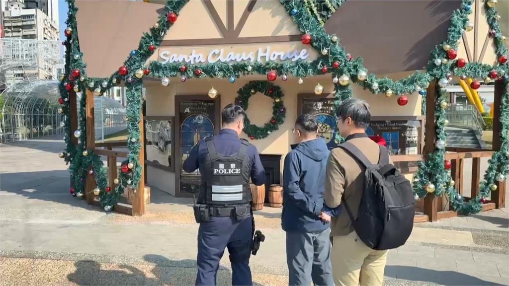 高雄中央公園耶誕小屋被破壞 嫌惡劣噴漆"六六六"
