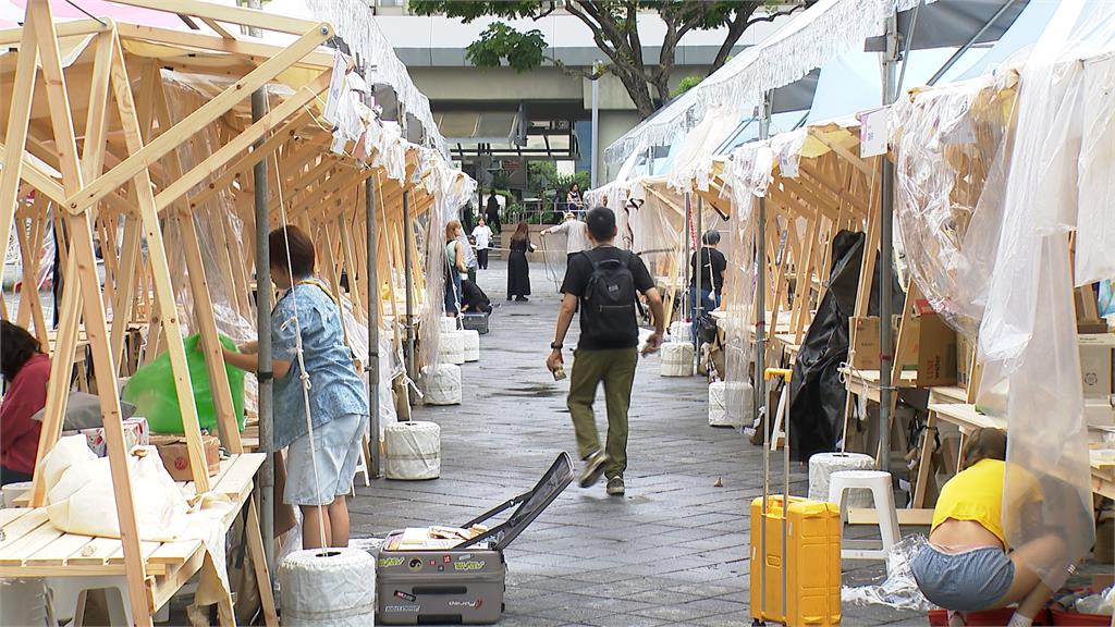 圓山花博文創攤商溼答答　主辦方挨批危機處理太差