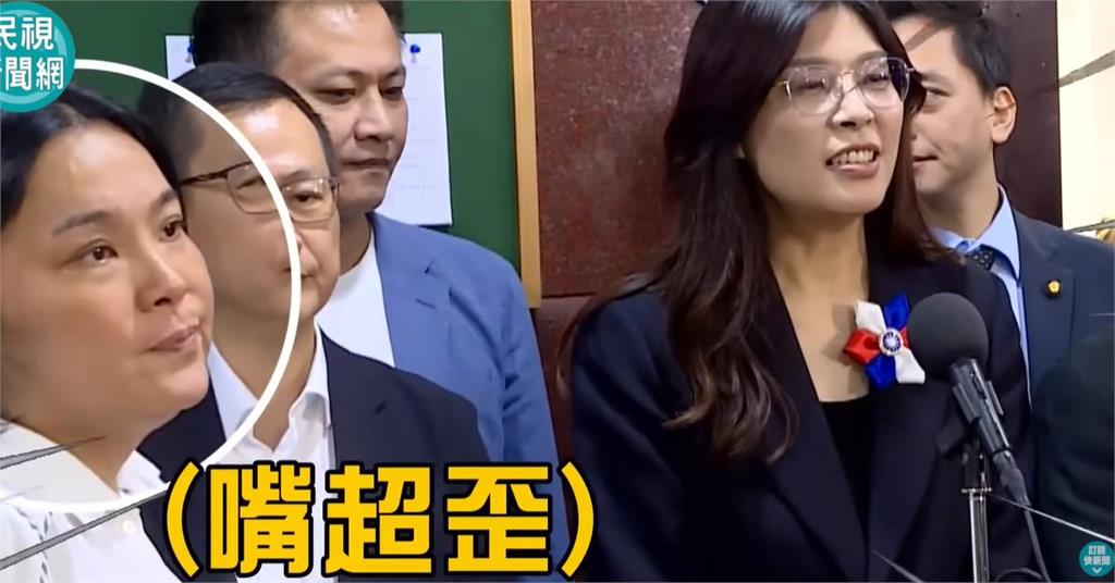 鄭麗文成新藍黨魁「陳玉珍不開心」?臉崩「咬唇」畫面曝光網友笑歪
